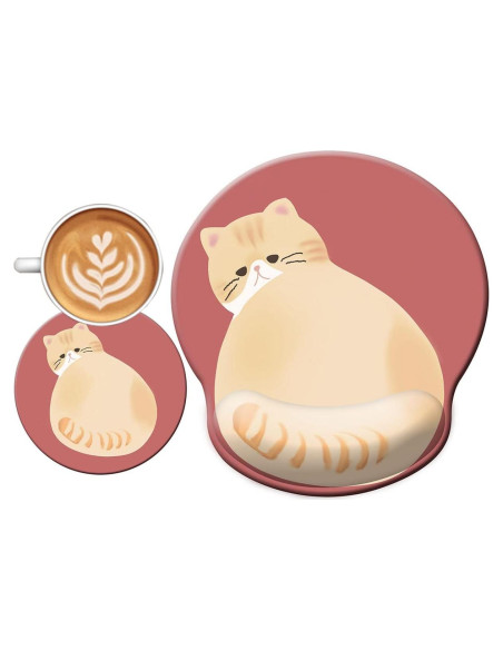 Alfombrilla de Ratón Ergonómica Nasdalgias Gato 3D con Soporte Alfombrilla de Ratón Ergonómica Nasdalgias Gato 3D con Soporte