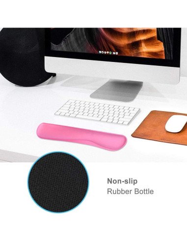 Almohadillas para Muñeca Teclado y Ratón Poualss Rosa Claro
