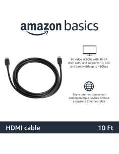 Cable HDMI Amazon Basics 3,05m 8K 48Gbps Ultra Alta Velocidad 2