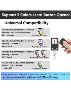 Control Remoto Universal Garaje BeanKOneal TX301 4 Botones 2