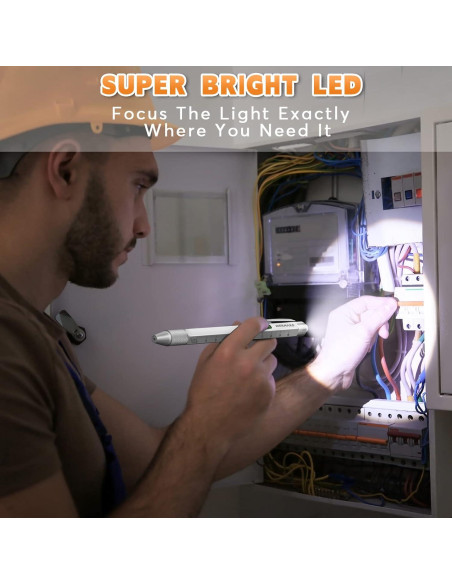 Bolígrafo Multiherramienta 9 en 1 WERMARS Plata