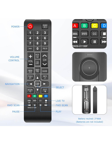 Control Remoto Universal Samsung BN59-01199F para Smart TV