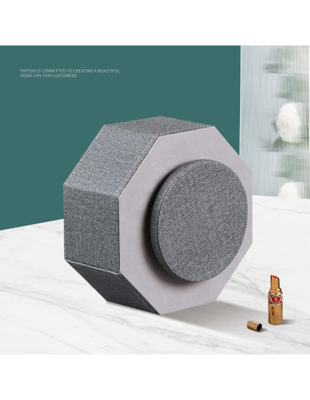 Soporte Giratorio Organizador de Escritorio YAPISHI Gris 18x13x18 cm