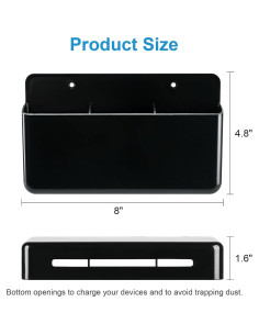 Soporte de Pared Ajustable Zaigelai para Control Remoto Negro 2