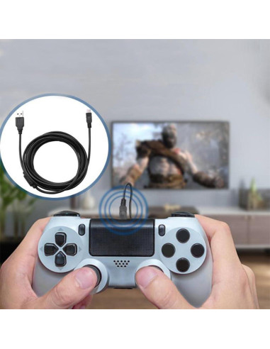 Cable de carga USB 1.8M Kailisen para controlador PS3