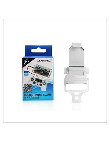 Soporte Clip Inteligente Dobe para Móvil PS4 Dualshock 4 Blanco