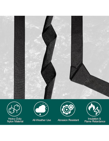 Manga Protectora de Manguera de Nylon DihZoks 2.5" x 7.62m Negro