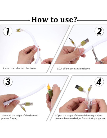 Protector de Cables 5m Xthrotsenk para Mascotas 10mm Blanco