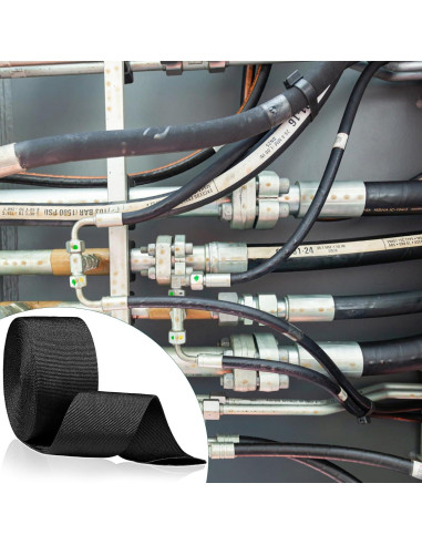 Manga Protectora de Manguera de Nylon DihZoks 2.5" x 7.62m Negro