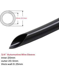 Manga de Aislamiento de Cable PVC Negro Sonoreboom 3/4'' 13 FT 2