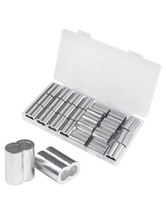 Manguitos de Crimpado de Aluminio Yinpecly 24 Pcs 6mm