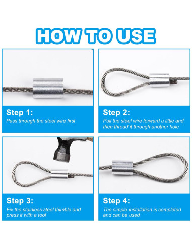 Manguitos de Crimpado de Aluminio Yinpecly 24 Pcs 6mm