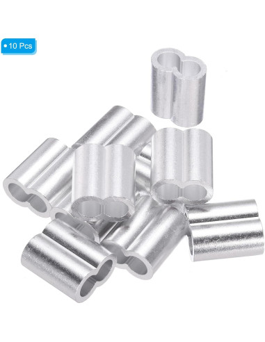 Manguitos de Bujes de Aluminio PATIKIL 10mm 10Pcs Crimpado