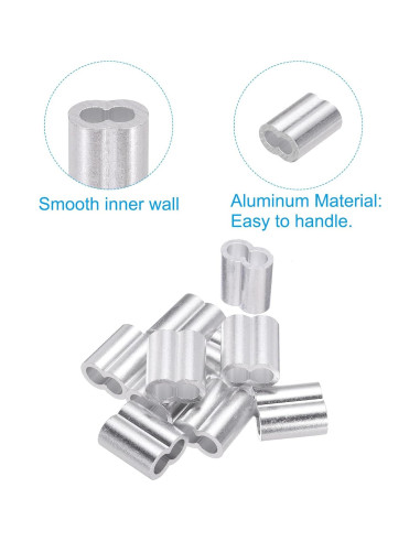 Manguitos de Bujes de Aluminio PATIKIL 10mm 10Pcs Crimpado