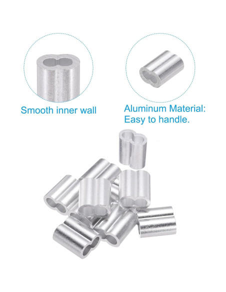 Manguitos de Bujes de Aluminio PATIKIL 10mm 10Pcs Crimpado
