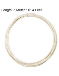 Manga de Aislamiento Trenzada uxcell 5m 2.5mm Fibra de Vidrio Beige 2