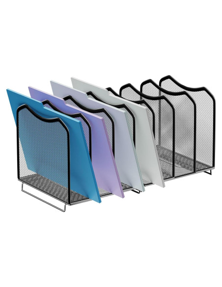 Organizador de Archivos de Malla Simple Trending 7 Secciones Negro