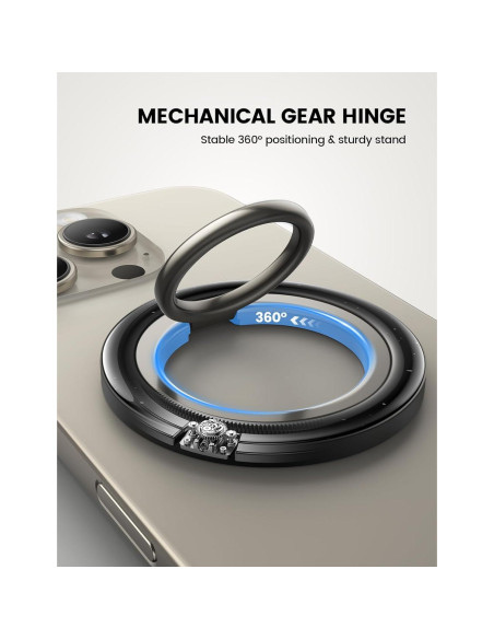 Lamicall Anillo Magnético para Teléfono MagSafe Negro