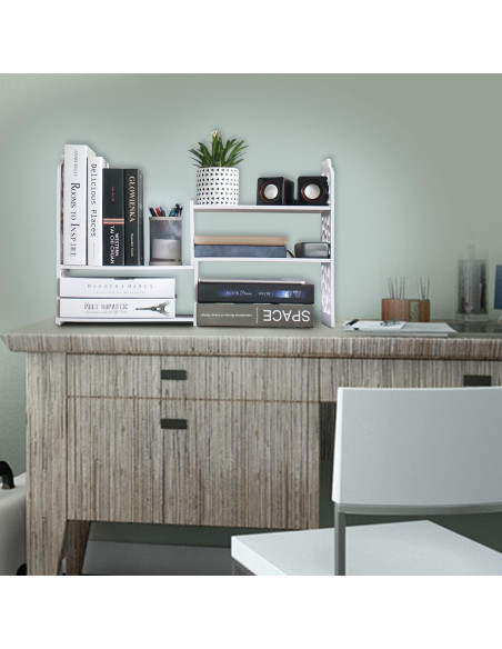 Estantería de Escritorio YGYQZ Blanca 65x17x38 cm Moderna