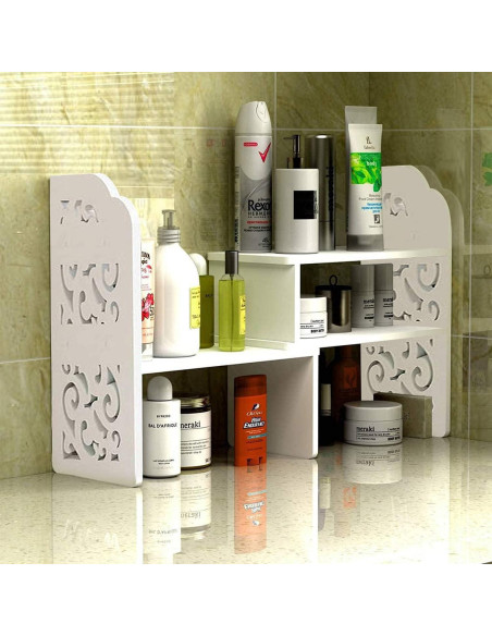 Estantería de Escritorio YGYQZ Blanca 65x17x38 cm Moderna