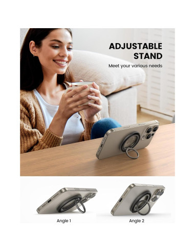 Lamicall Anillo Magnético para Teléfono MagSafe Negro