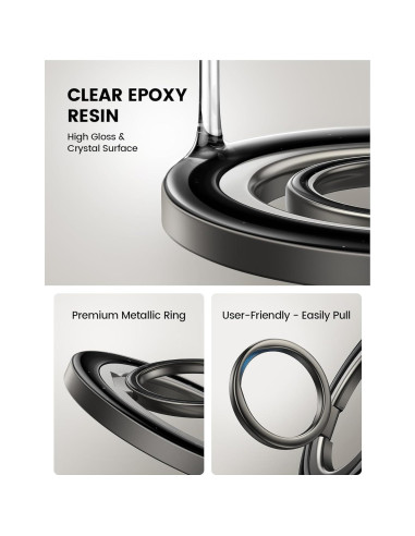 Lamicall Anillo Magnético para Teléfono MagSafe Negro