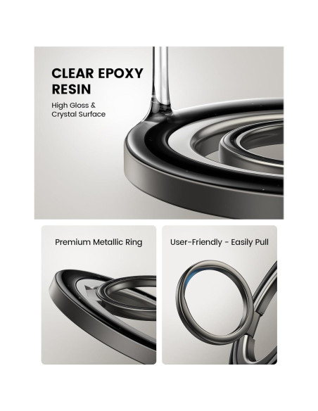 Lamicall Anillo Magnético para Teléfono MagSafe Negro