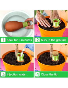 Ollas de Riego de Terracota NEAMVCT - Paquete de 4, 1.32 kg 2