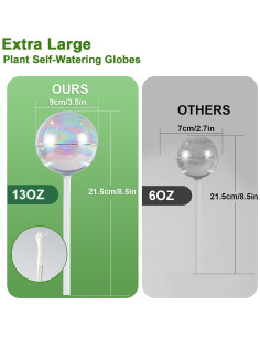 4PCS Esferas de Riego Automáticas Histely 368.5ml Vidrio 2