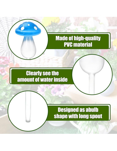 6 Esferas de Riego Automático de Vidrio JarThena para Plantas