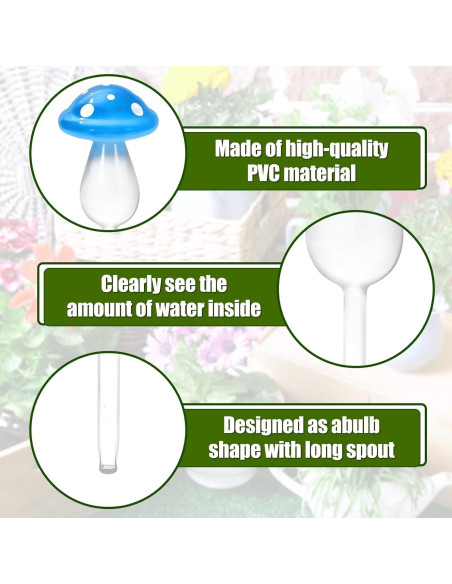 6 Esferas de Riego Automático de Vidrio JarThena para Plantas