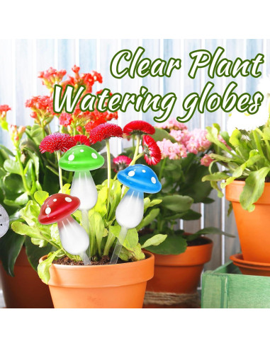 6 Esferas de Riego Automático de Vidrio JarThena para Plantas