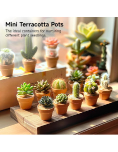 50 Mini Macetas de Terracota Tideme 3.05 cm con Drenaje 2