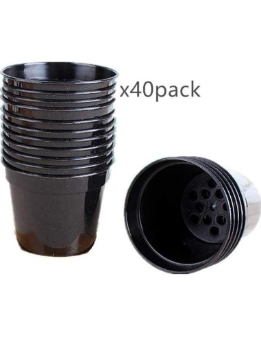 Macetas redondas DODXIAOBEUL para suculentas 40 unidades 6.35 cm