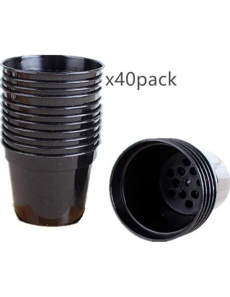 Macetas redondas DODXIAOBEUL para suculentas 40 unidades 6.35 cm Macetas redondas DODXIAOBEUL para suculentas 40 unidades 6.35 cm