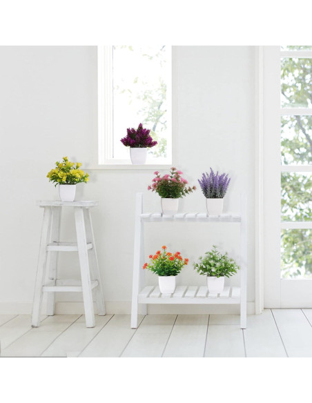 6 Plantas Artificiales en Maceta Yoratee para Decoración Interior