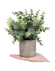 Flojery Mini Plantas Artificiales en Macetas 21-23 cm Eucalipto 2