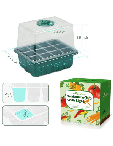 Kit de Inicio de Semillas Seedfactor con Luz de Crecimiento 6PCS