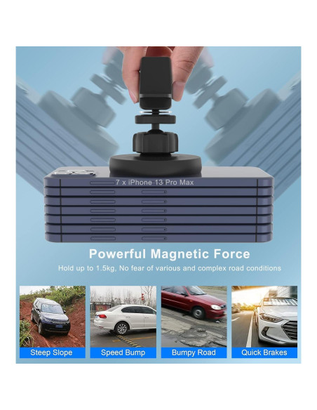 Soporte Carga Inalámbrica Magnético Gloplum para iPhone 15/14/13