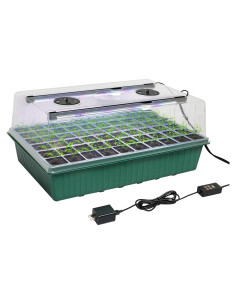 Bandeja de Inicio de Semillas TONYFUL con Luz de Crecimiento 60 Celdas