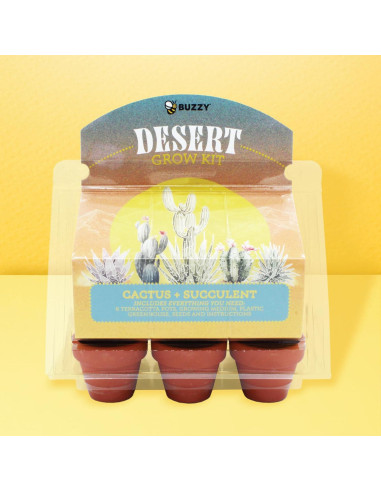 Mini Invernadero Buzzy para Cactus y Suculentas - Kit de Jardinería