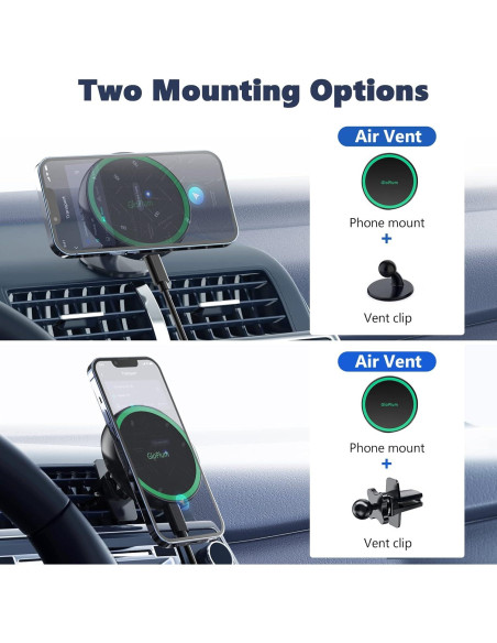 Soporte Carga Inalámbrica Magnético Gloplum para iPhone 15/14/13