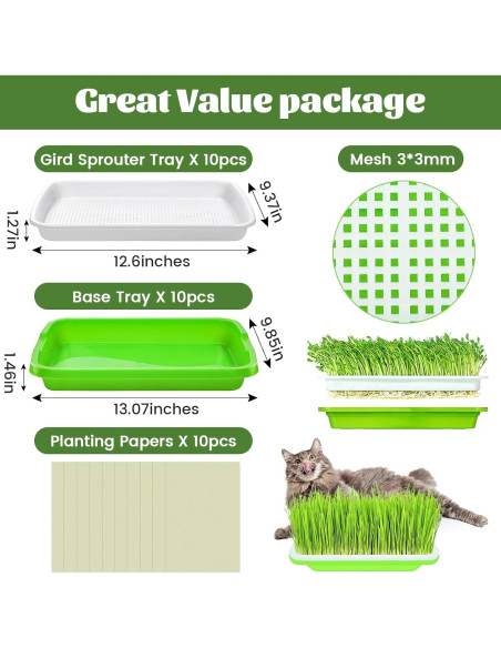 Bandejas Germinadoras Legigo 10 Paquetes Sin Tapas 33x25cm