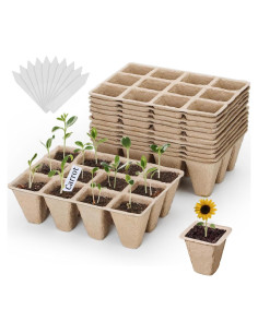 Kit de Macetas de Turba BEIGEMEI 120 Piezas Biodegradables