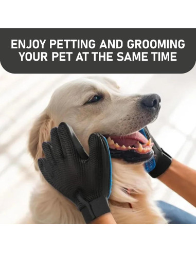 Guantes de Aseo para Mascotas Maxpower Planet Azul - Mitón para Perros y Gatos