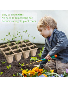 Kit de Macetas de Turba BEIGEMEI 120 Piezas Biodegradables 2