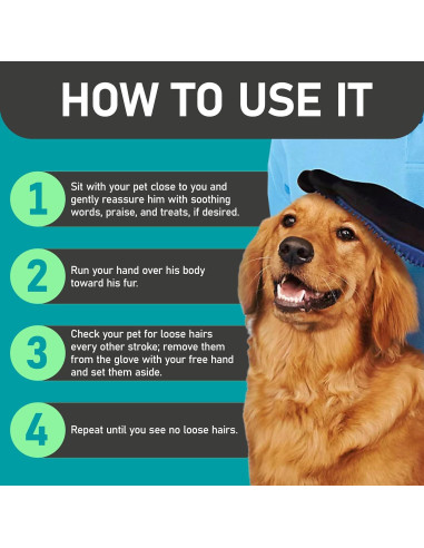 Guantes de Aseo para Mascotas Maxpower Planet Azul - Mitón para Perros y Gatos