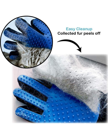 Guantes de Acicalamiento Pets First para Perros y Gatos 22.86x8.13cm