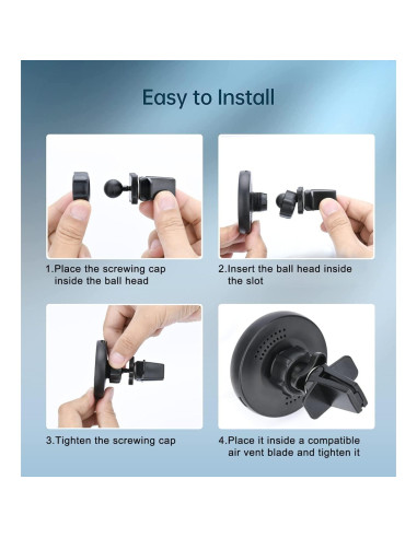 Soporte Carga Inalámbrica Magnético Gloplum para iPhone 15/14/13