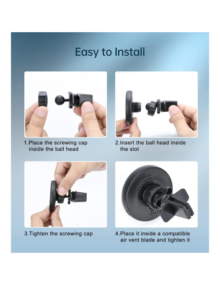 Soporte Carga Inalámbrica Magnético Gloplum para iPhone 15/14/13